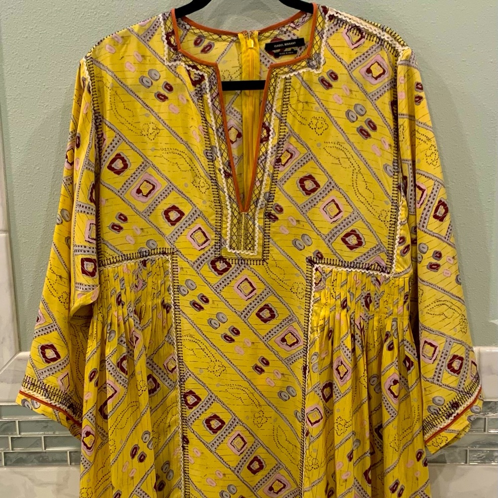 Isabell Marant silk geometric print Thurman dress.